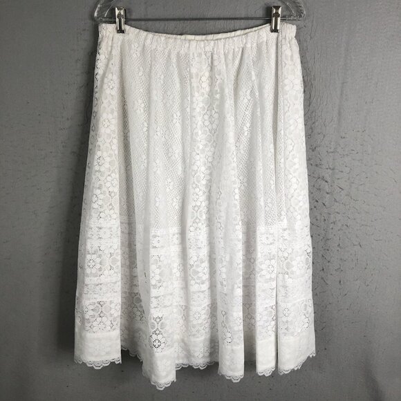 Vintage White Lace Skirt Set Womens Medium Fiary Feminine Victorian Western - Picture 2 of 16